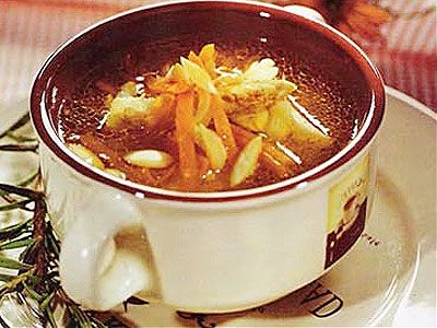 Куриный суп с миндалем