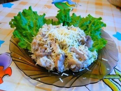 Ризотто с грибами и курицей