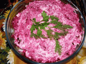 Салат с говядиной и овощами