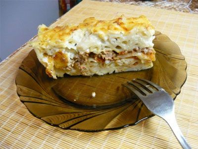 Запеканка с мясом и макаронами