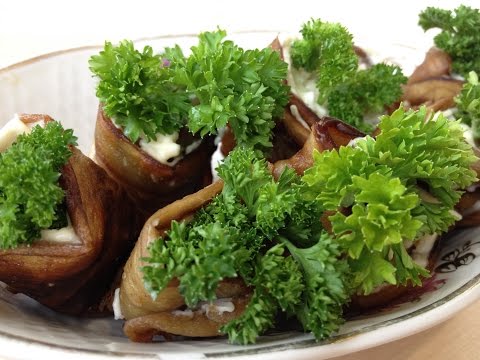 Баклажаны (синенькие) Рулетики из баклажанов с сырной начинкой, Вкусный и простой рецепт